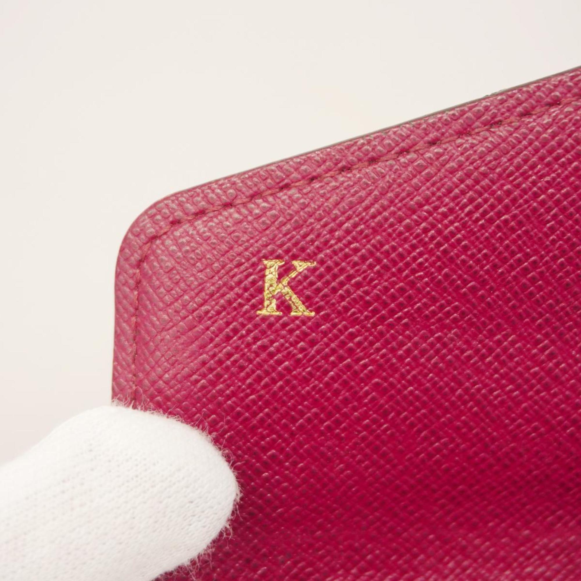 Louis Vuitton Long Wallet Monogram Portefeuille Sarah M62234 Brown Fuchsia Ladies