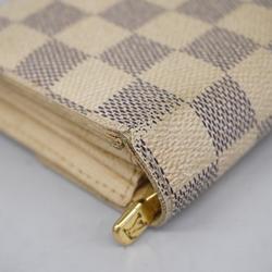 Louis Vuitton Long Wallet Damier Azur Portefeuille Sarah N61735 White Men's Women's