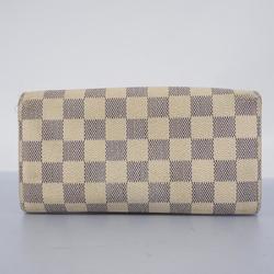 Louis Vuitton Long Wallet Damier Azur Portefeuille Sarah N61735 White Men's Women's