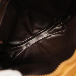Celine Shoulder Bag Macadam Leather Beige Women's