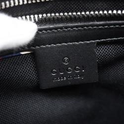 Gucci Shoulder Bag GG Supreme 474137 Grey Black Men's