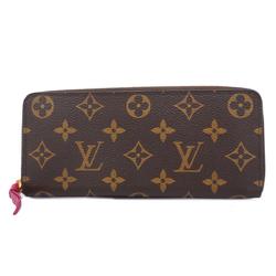 Louis Vuitton Long Wallet Monogram Portefeuille Clemence M42119 Hot Pink Ladies