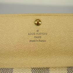 Louis Vuitton Long Wallet Damier Azur Portefeuille Sarah N61735 White Men's Women's