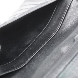 Chanel Long Wallet Matelasse Leather Black Women's