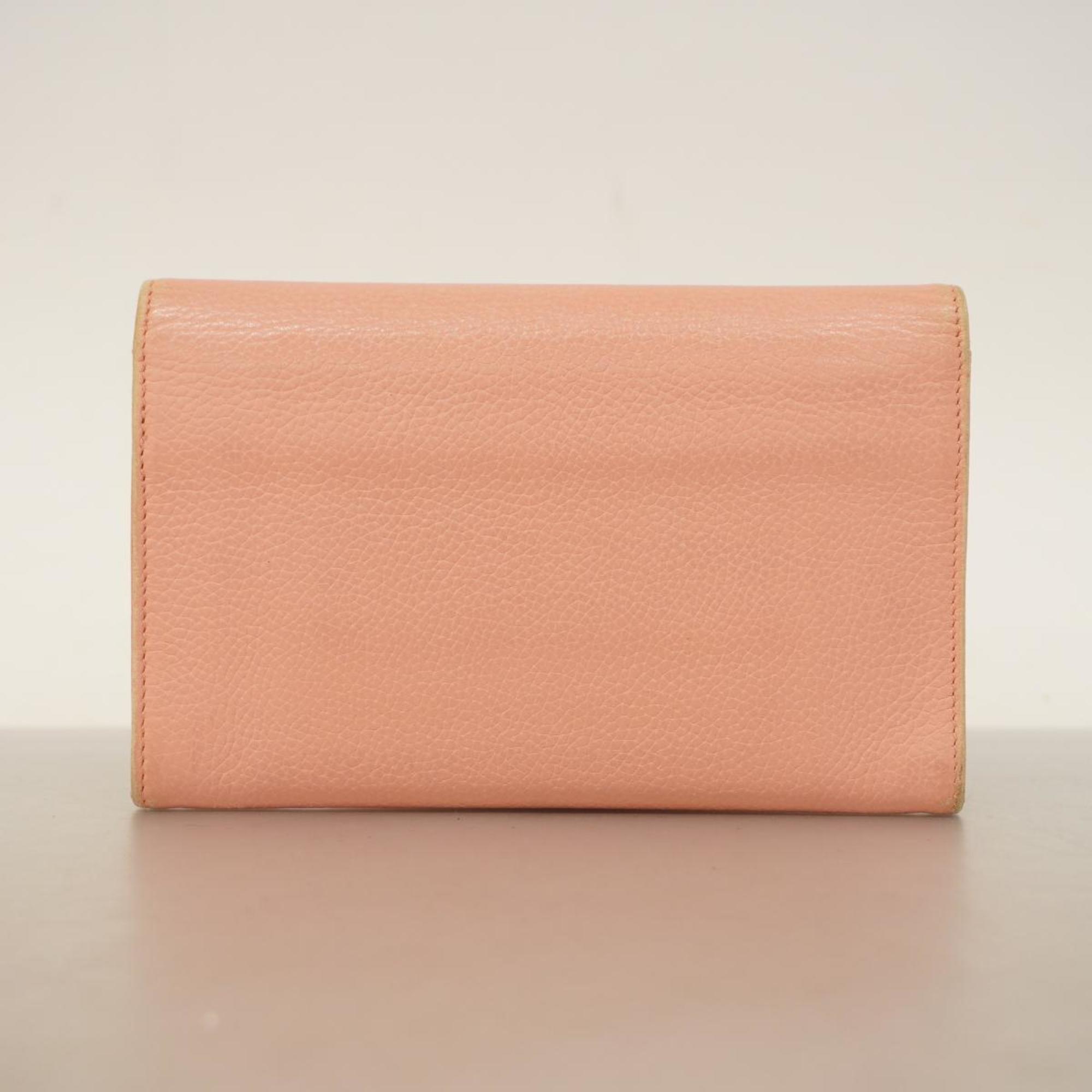 Chanel 2.55 Leather Pink Women's Wallet