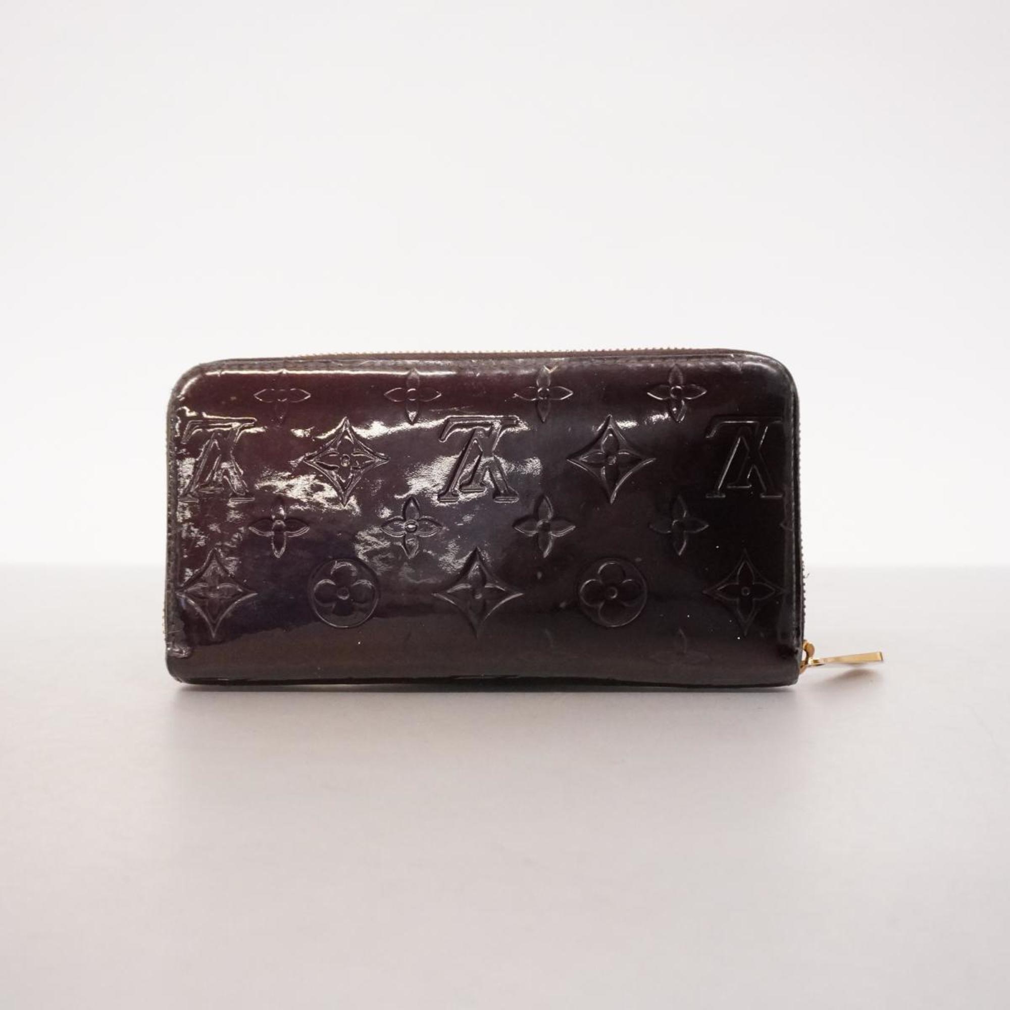 Louis Vuitton Long Wallet Vernis Zippy M93522 Amarante Men's Women's