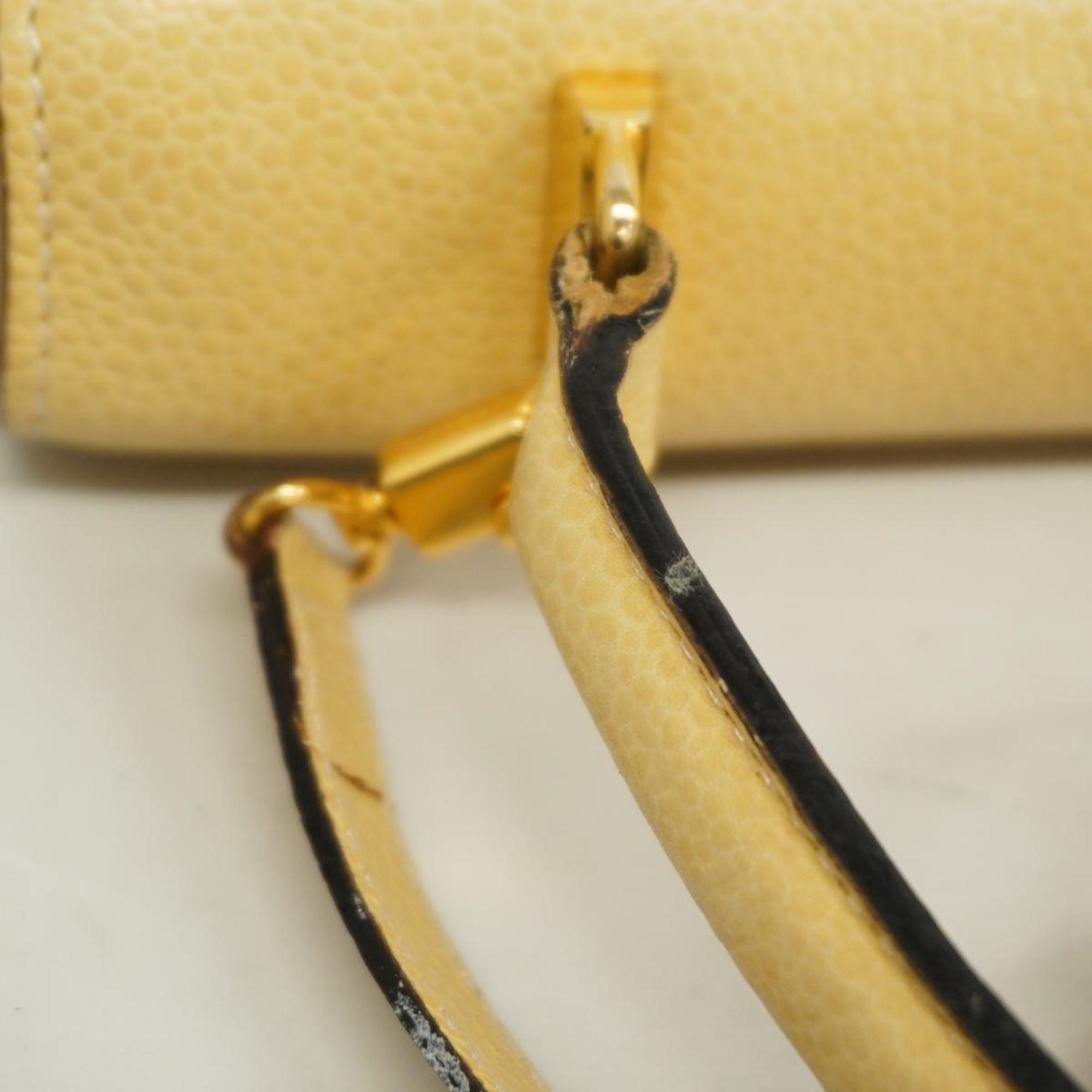 Fendi handbag leather pastel yellow ladies