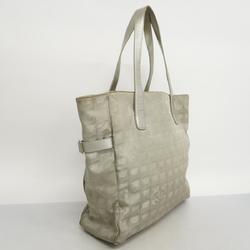 Chanel Tote Bag New Travel Nylon Grey Women's