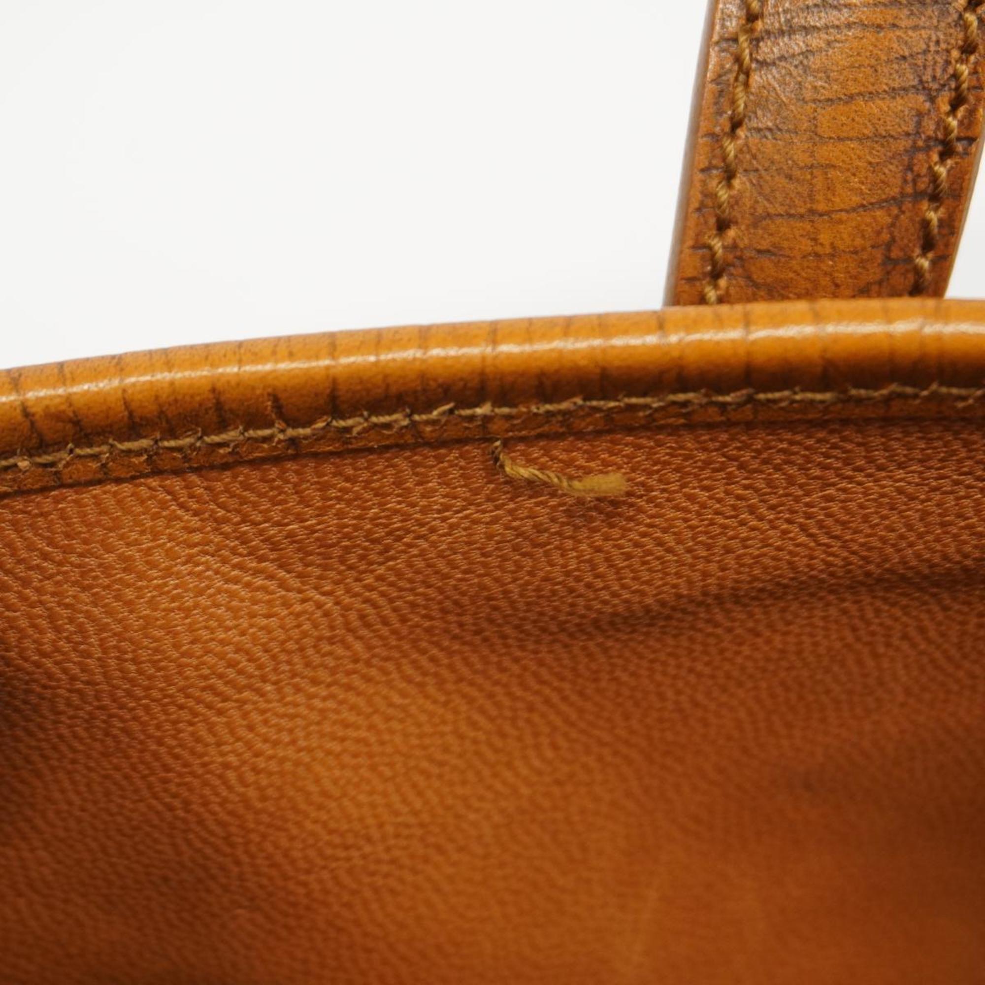 Gucci Bamboo Handbag 111713 Leather Brown Women's
