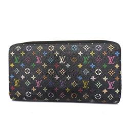 Louis Vuitton Long Wallet Monogram Multicolor Zippy M60275 Noir Violet Ladies