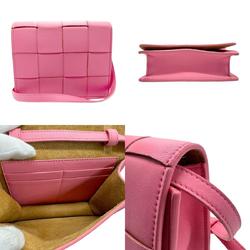 BOTTEGA VENETA Shoulder Bag Maxi Intrecciato Cassette Leather Pink Women's z1356