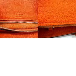GUCCI handbag shoulder bag leather orange gold ladies 674822 z1355