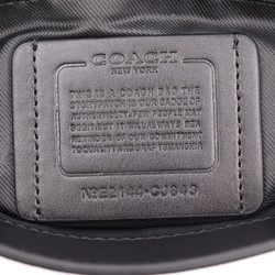 COACH Signature Canvas Shoulder Bag CJ843 Grained Leather Black Crossbody