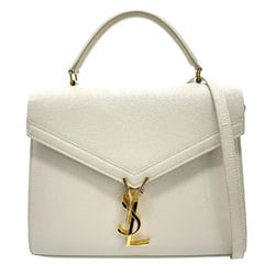Saint Laurent SAINT LAURENT handbag shoulder bag leather off-white gold women's z1352