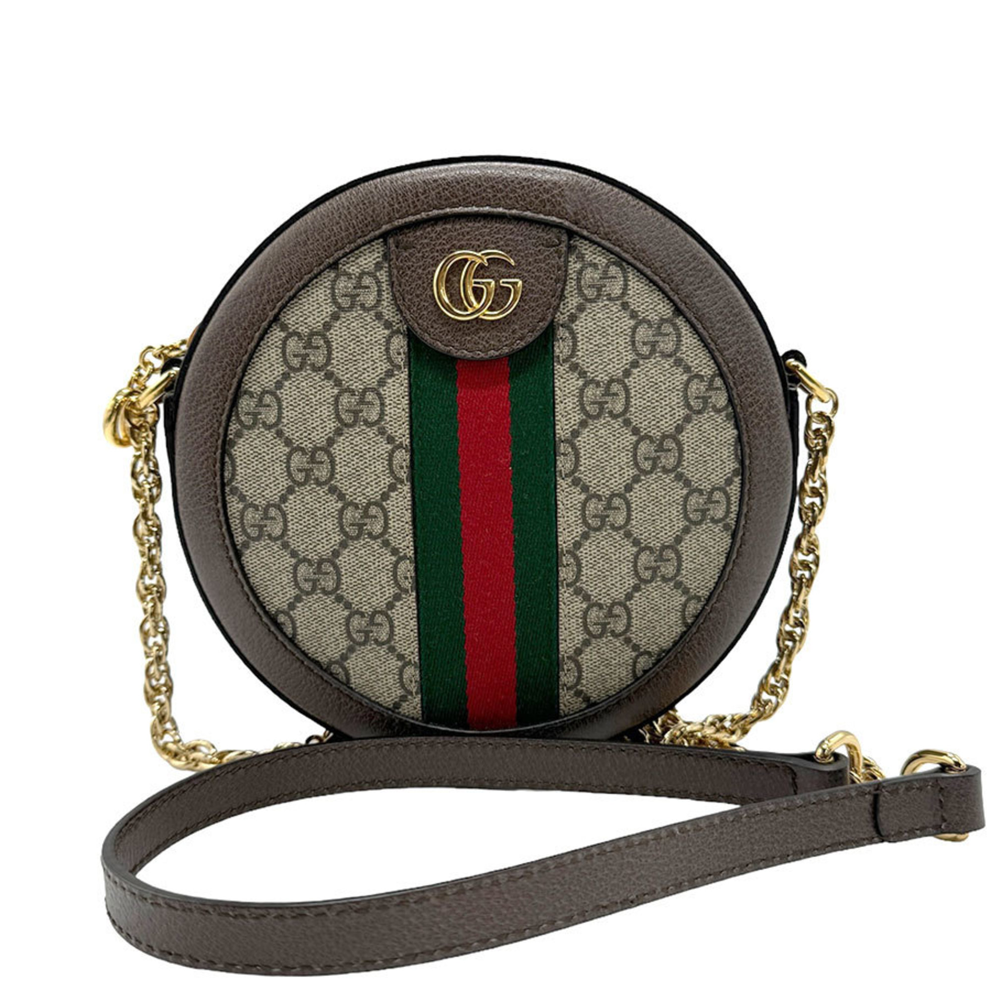 GUCCI Shoulder Bag Ophidia GG Supreme Canvas Brown Women's 550518 z1373