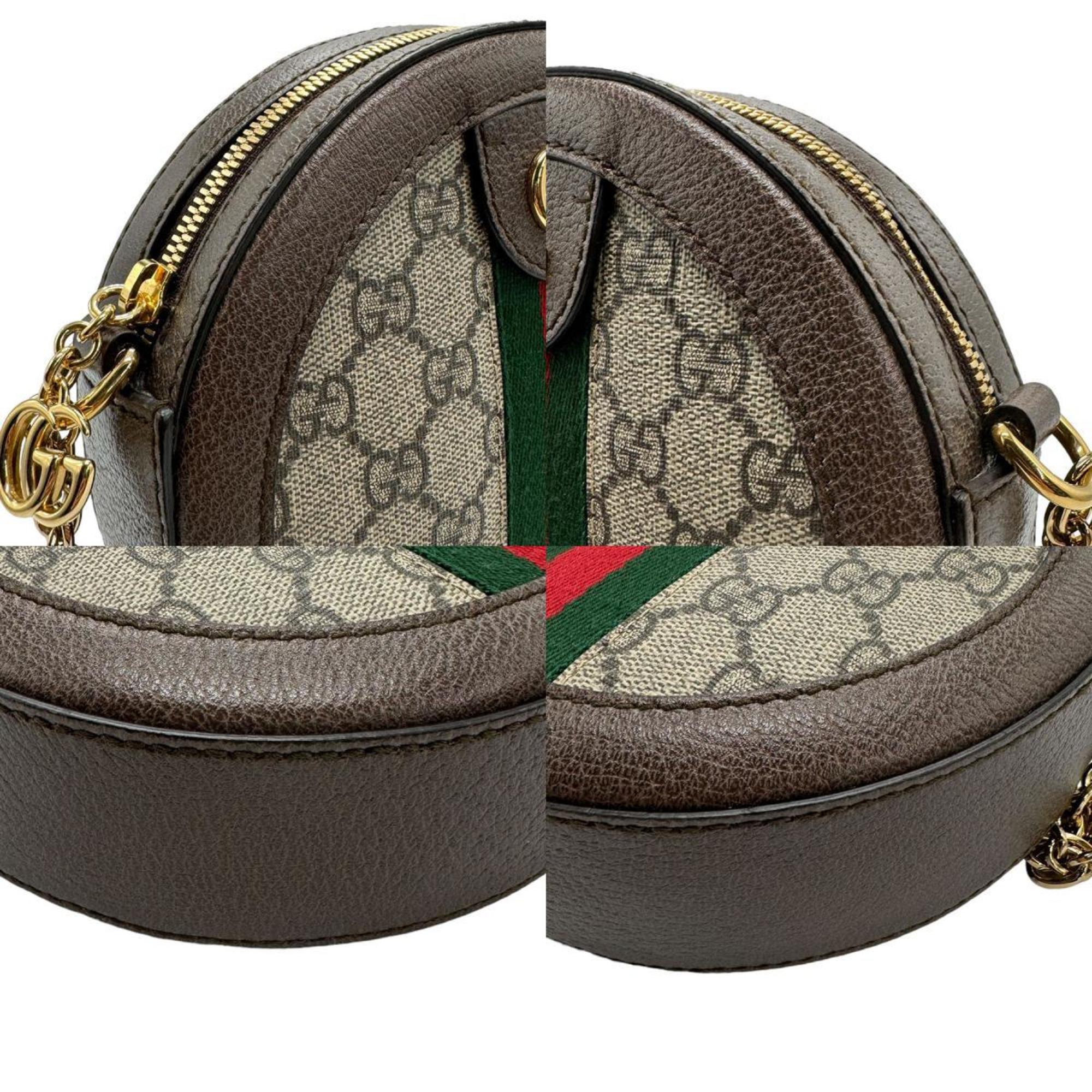 GUCCI Shoulder Bag Ophidia GG Supreme Canvas Brown Women's 550518 z1373