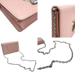 Louis Vuitton Epi Chain Wallet, Portefeuille Twist Belt, Leather, Rose Ballerine, Women's, M68559, z1287