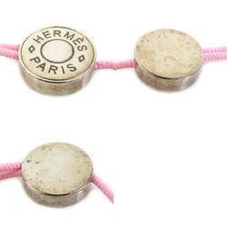 Hermes HERMES bracelet Serie metal cotton silver pink ladies e58756i