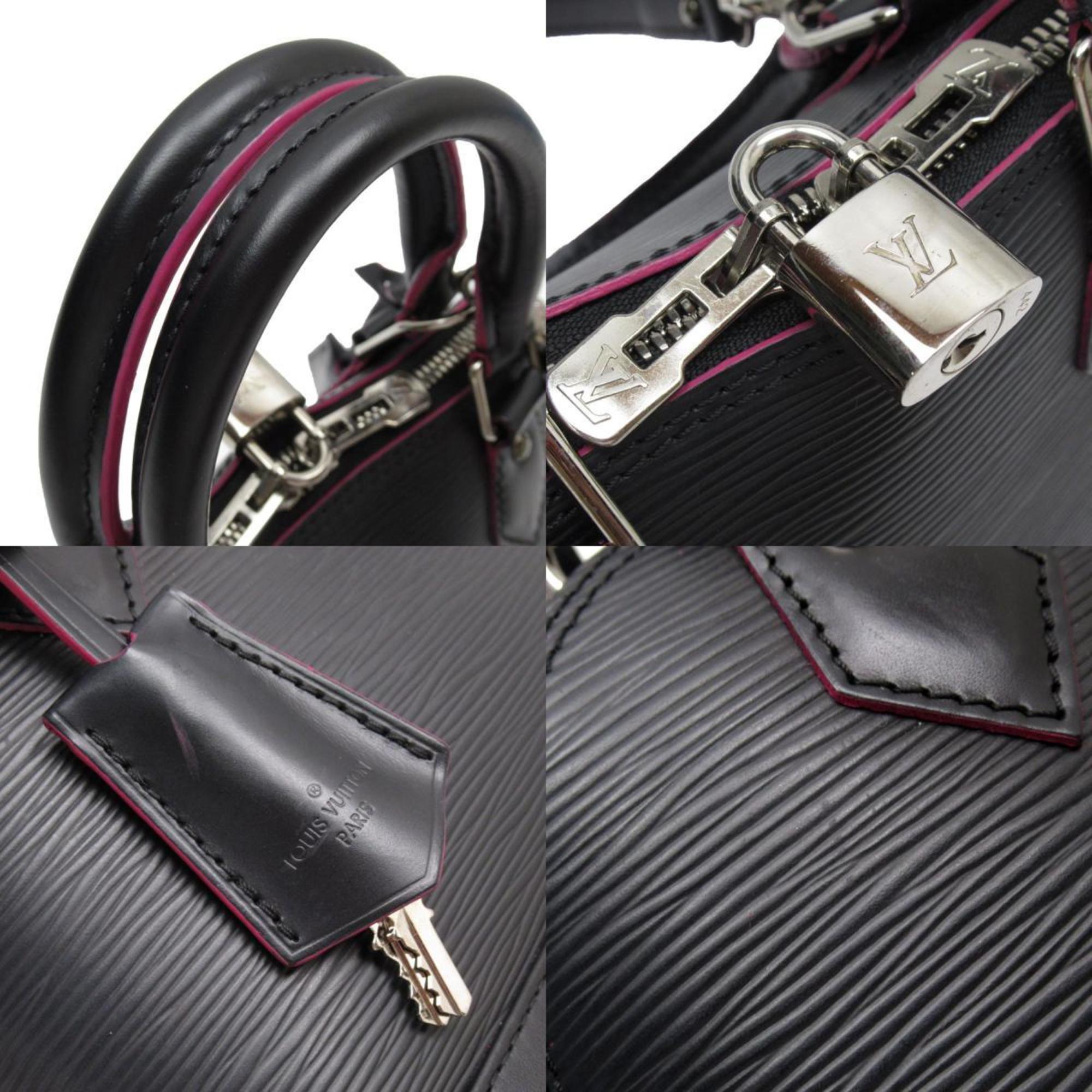 Louis Vuitton LOUIS VUITTON Handbag Shoulder Bag Epi Alma BB Leather Black Pink Silver Women's w0423a