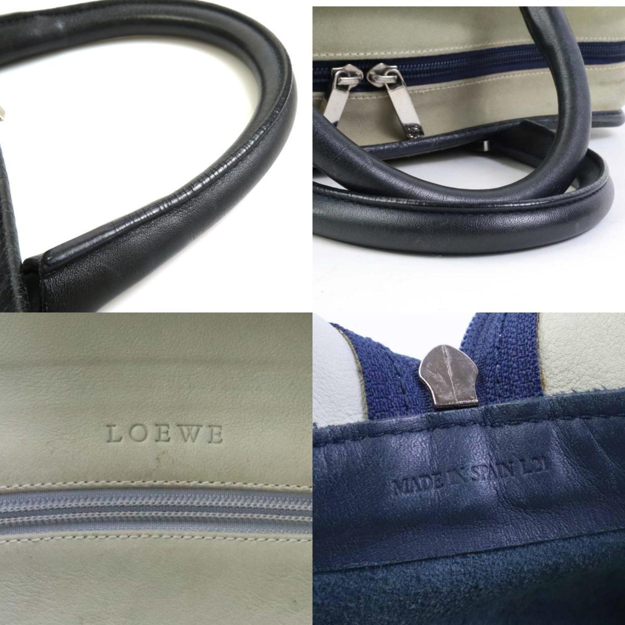 LOEWE Amazona handbag in suede and leather, light green, black silver, for women, e58742a