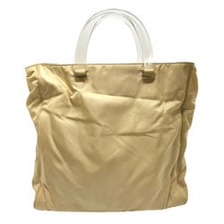 PRADA handbag nylon plastic beige clear women's z1408