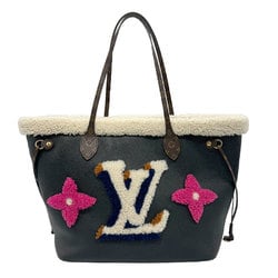 Louis Vuitton LOUIS VUITTON Tote Bag Neverfull MM Leather Boa Black Multicolor Women's M56960 z1336