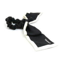 CHANEL Scrunchie Silk Black x White Women's h30332f