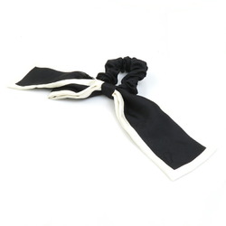 CHANEL Scrunchie Silk Black x White Women's h30332f