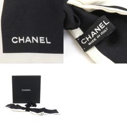 CHANEL Scrunchie Silk Black x White Women's h30332f