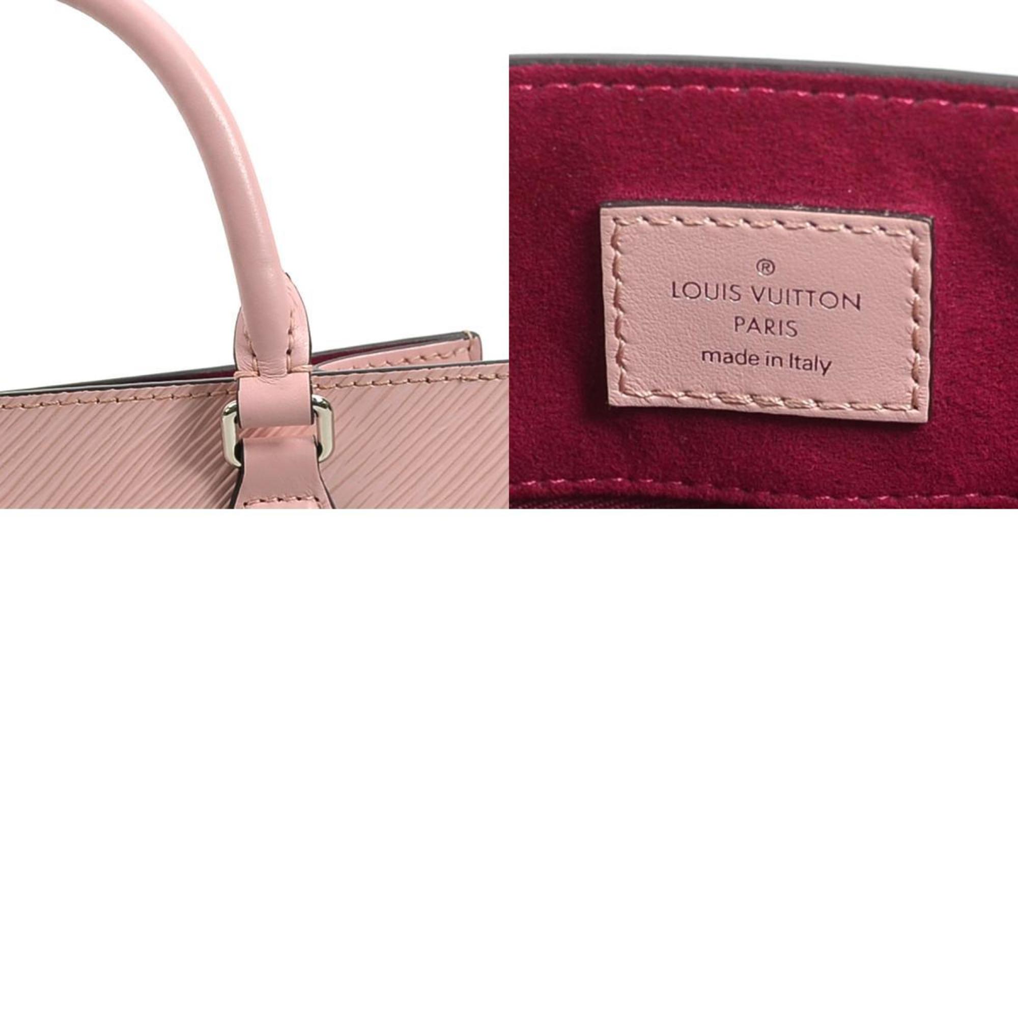 Louis Vuitton LOUIS VUITTON Handbag Shoulder Bag Epi Sac Plat BB Leather Light Pink Silver Women's M58659 e58723f