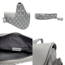 Christian Dior Body Bag Leather Grey Men's z1300