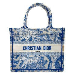 Christian Dior Handbag Toile de Jouy Book Tote Small Canvas Blue Women's z1268
