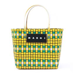 MARNI Handbag FLOWER CAFE Polypropylene Yellow x Green Women's h30311m