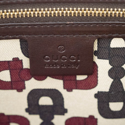 Gucci Guccissima Horsebit Handbag Brown Leather Women's GUCCI