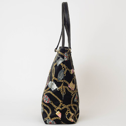 Gucci Satin Tote Bag Chain Pattern 153009 Black Women's GUCCI