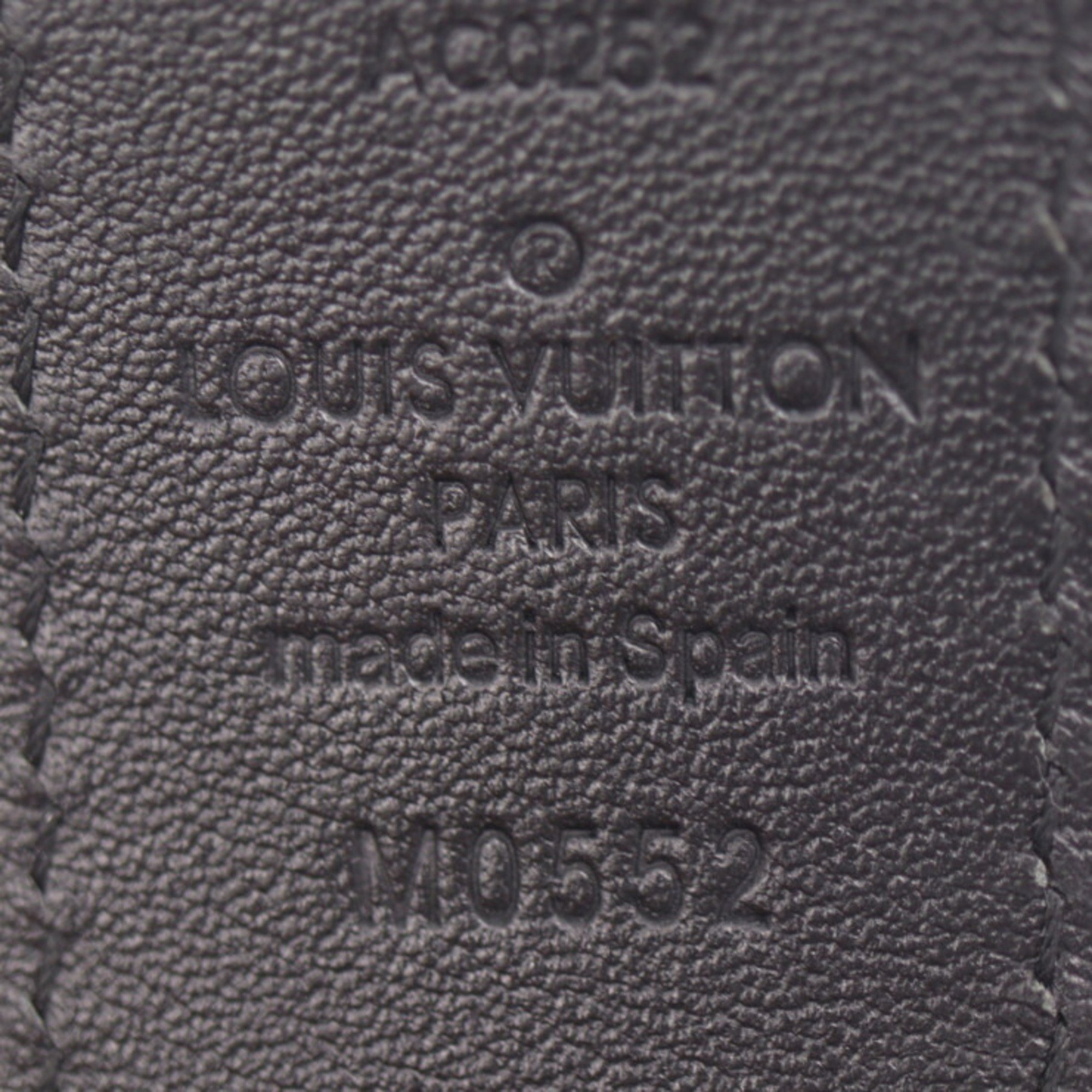 LOUIS VUITTON Louis Vuitton Santur LV Monument Belt M0552 Size 95 38 Calf Leather Black Buckle