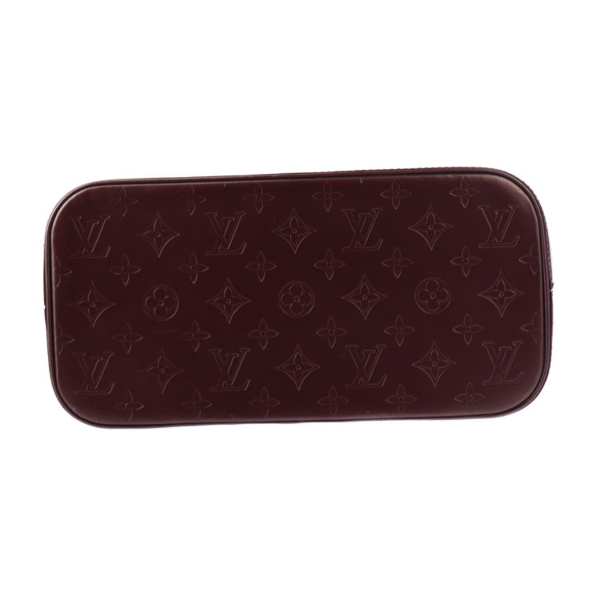 LOUIS VUITTON Louis Vuitton Stockton Monogram Matte Tote Bag M55116 Embossed Leather Violet Purple