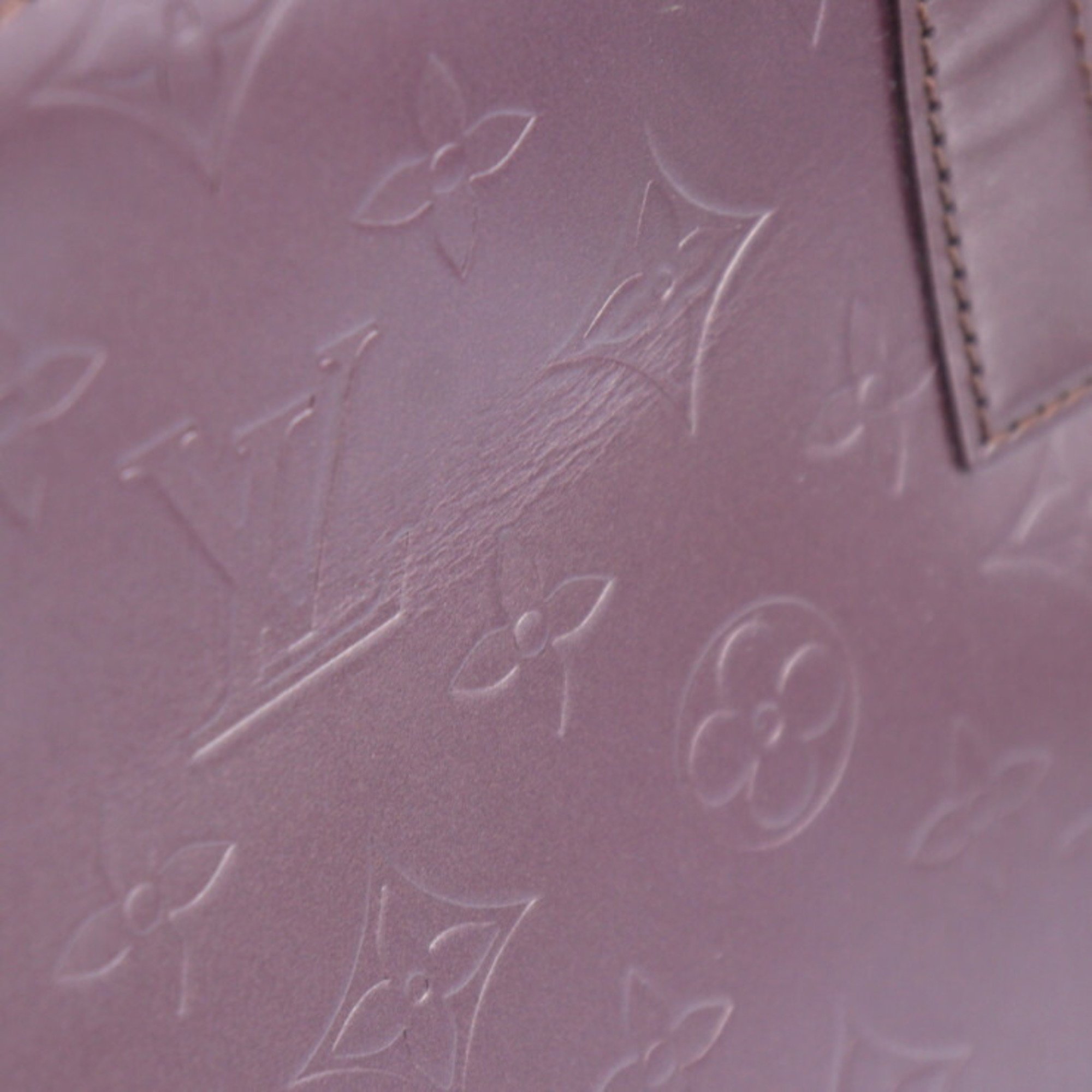 LOUIS VUITTON Louis Vuitton Stockton Monogram Matte Tote Bag M55116 Embossed Leather Violet Purple