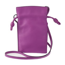 LOEWE Flamenco Pocket Shoulder Bag 11F10X01 Nappa Leather Purple Pochette