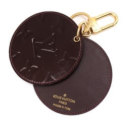 LOUIS VUITTON Louis Vuitton Bag Charm LV Mirror Keychain M68005 Monogram Vernis Leather Amaranth Keyring Hand