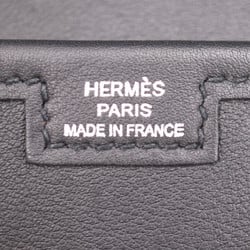 HERMES Jige Elan 29 Clutch Bag, Swift Leather, Black, Second T Engraved, Flap, H Motif