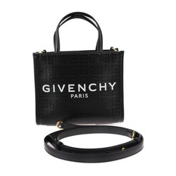 GIVENCHY G-TOTE Tote Bag Handbag BB50N0B1GT 001 74% Cotton 13% Acrylic 7% Polyester 6% Fiber Black Shoulder