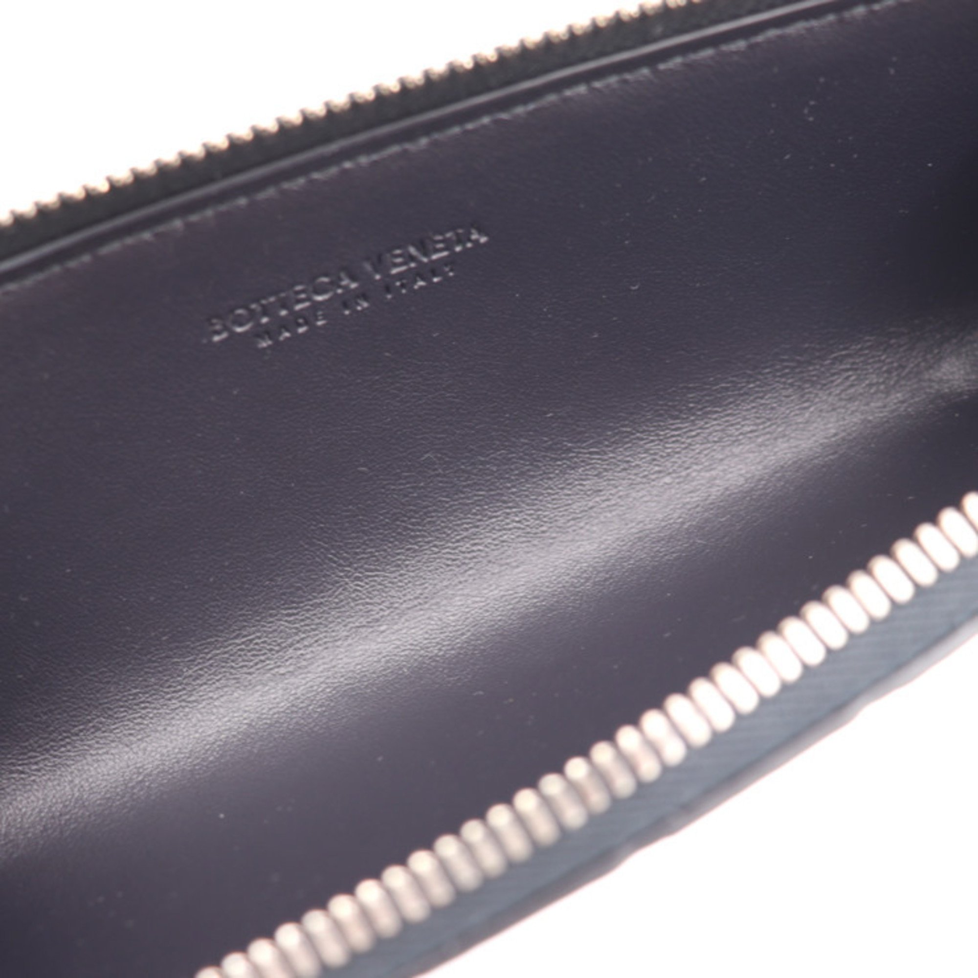 BOTTEGA VENETA Pencil Case Intrecciato Pen 730023 Calf Leather Black Holder with Pencils