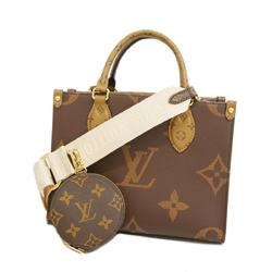 Louis Vuitton Handbag Monogram Reverse On the Go PM M46373 Brown Women's