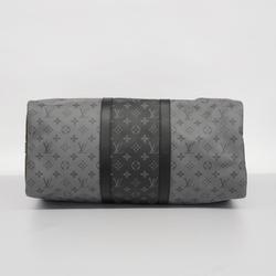 Louis Vuitton Boston Bag Monogram Eclipse Keepall Bandouliere 50 M45392 Black Men's