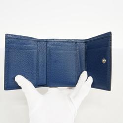 Gucci Wallet GG Marmont 722732 Leather Navy Women's