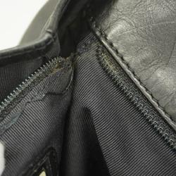 Chanel Shoulder Bag Leather Black Women's