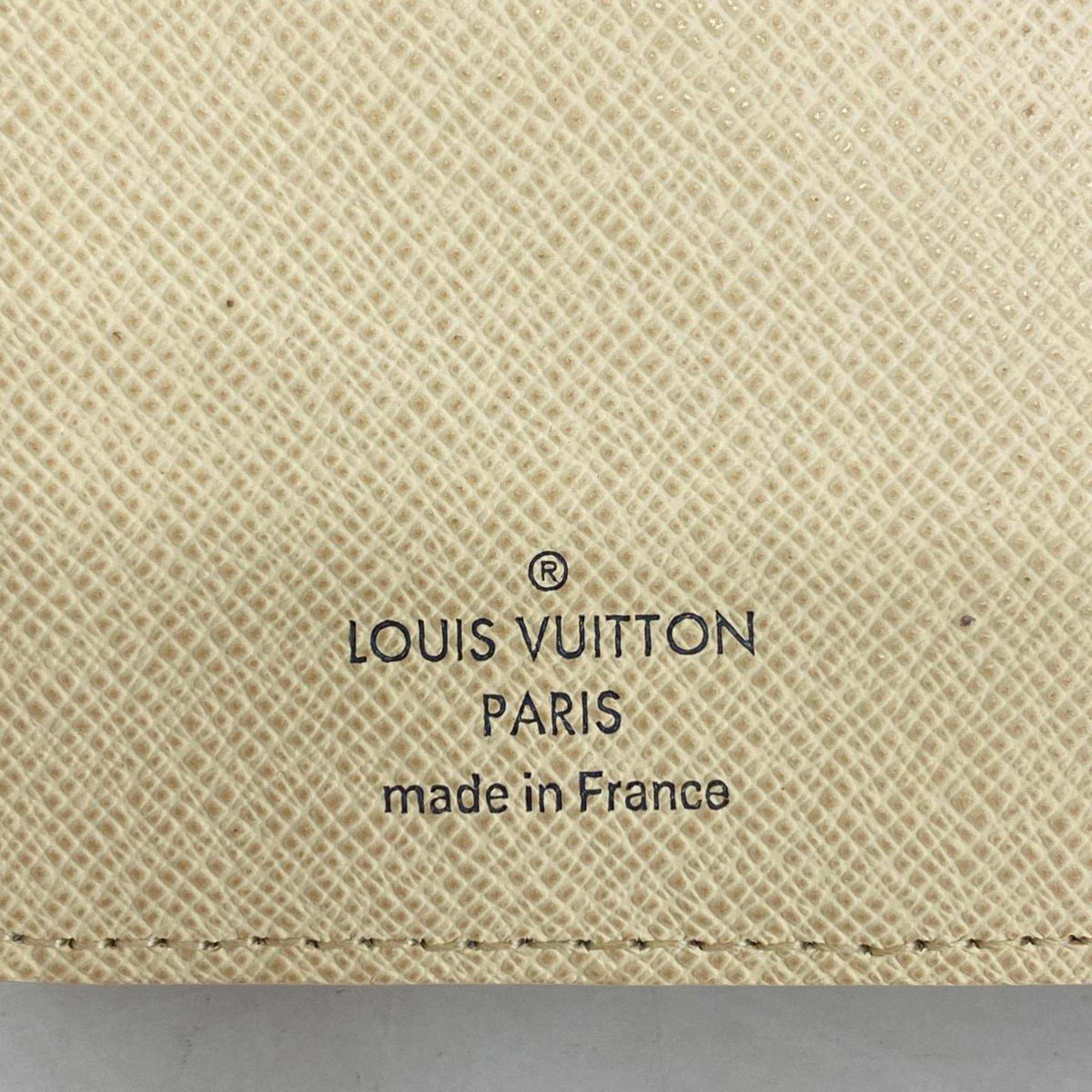 Louis Vuitton Wallet Damier Azur Portefeuille Viennese N61676 White Men's Women's
