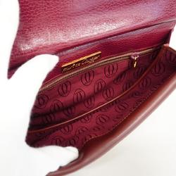 Cartier shoulder bag Trinity leather Bordeaux ladies