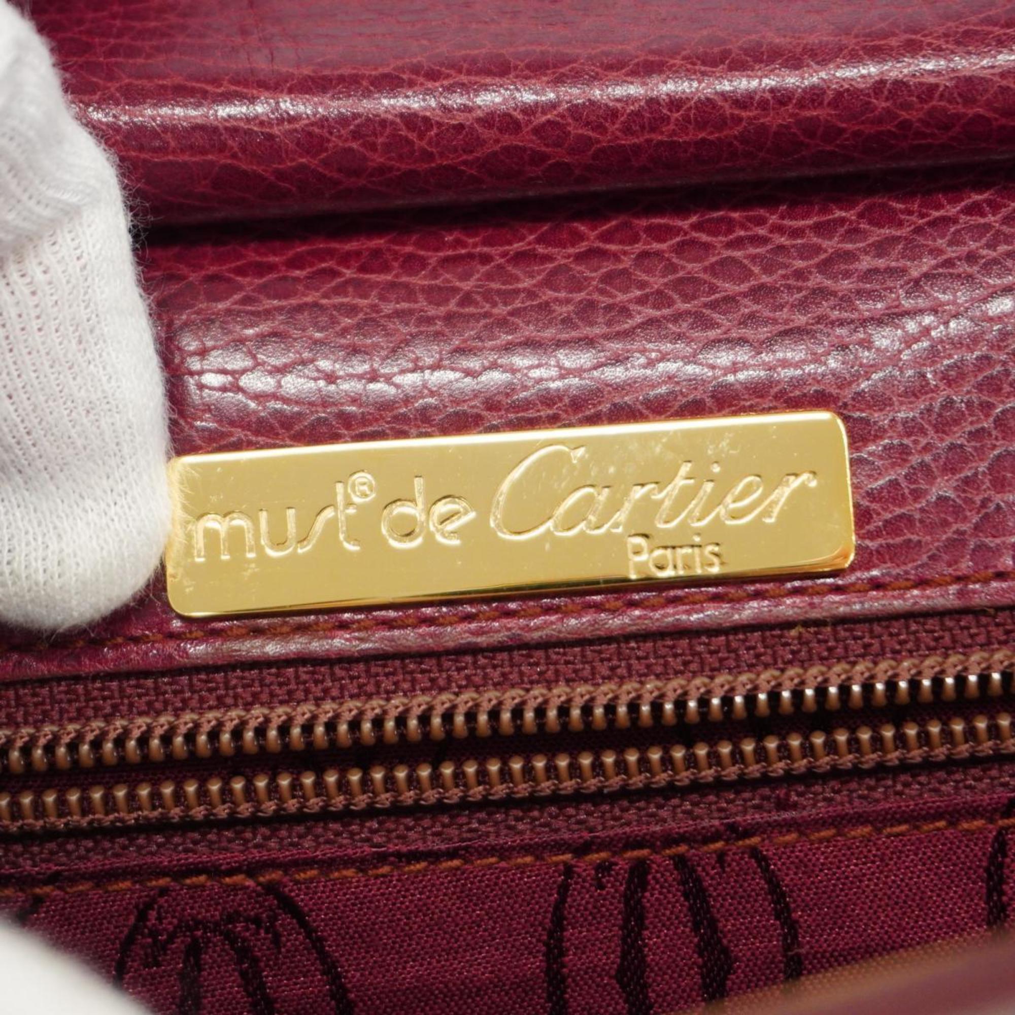 Cartier shoulder bag Trinity leather Bordeaux ladies